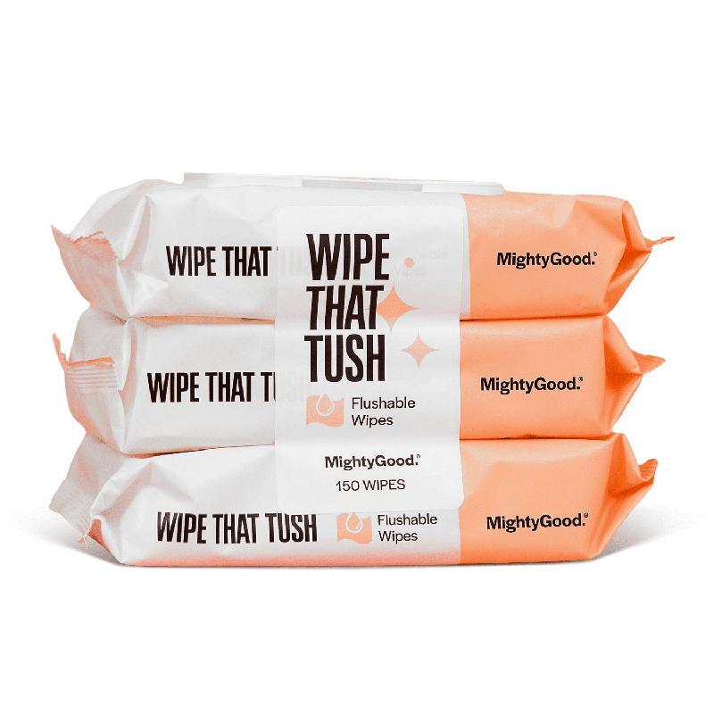 Flushable Wipes Hypoallergenic Aloe Infused Septic Safe 150 Count 3 Pack New
