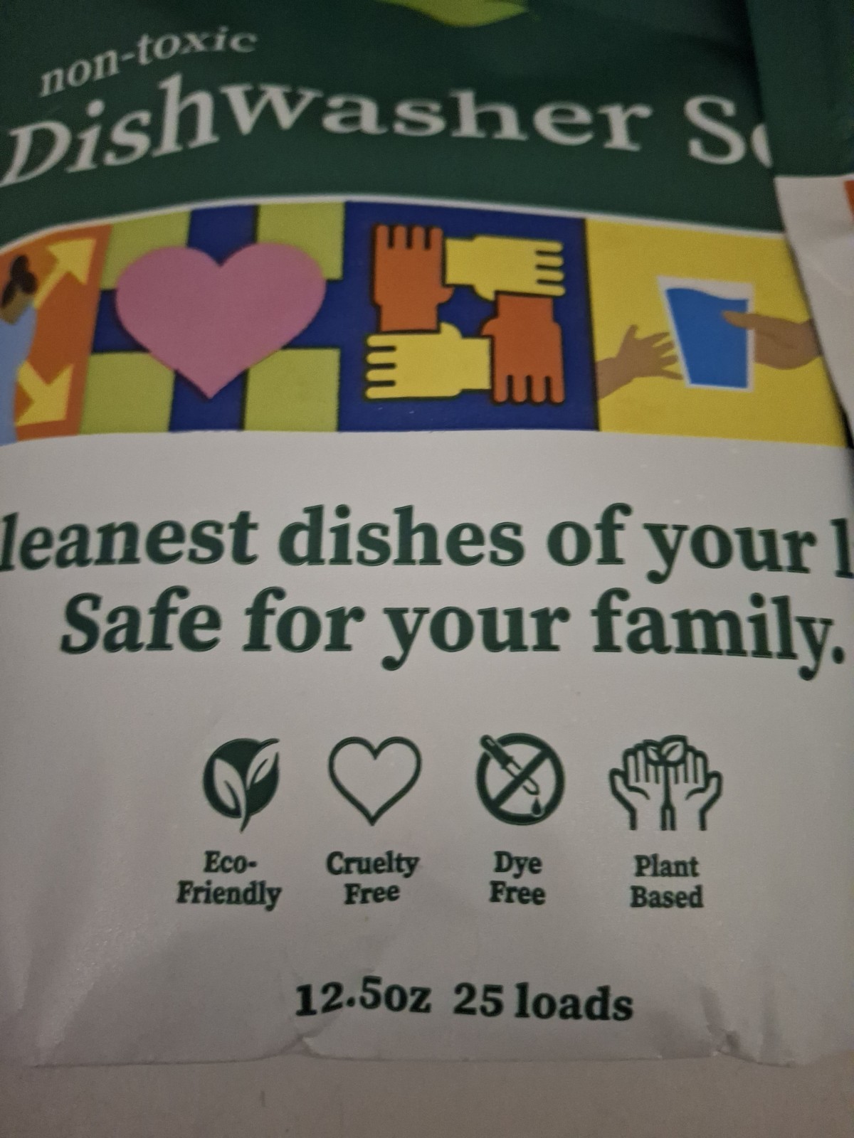 Truly Free Non-Toxic Dishwasher Soap 25 Loads/ea. Lot Of 4 packs 100 loads total