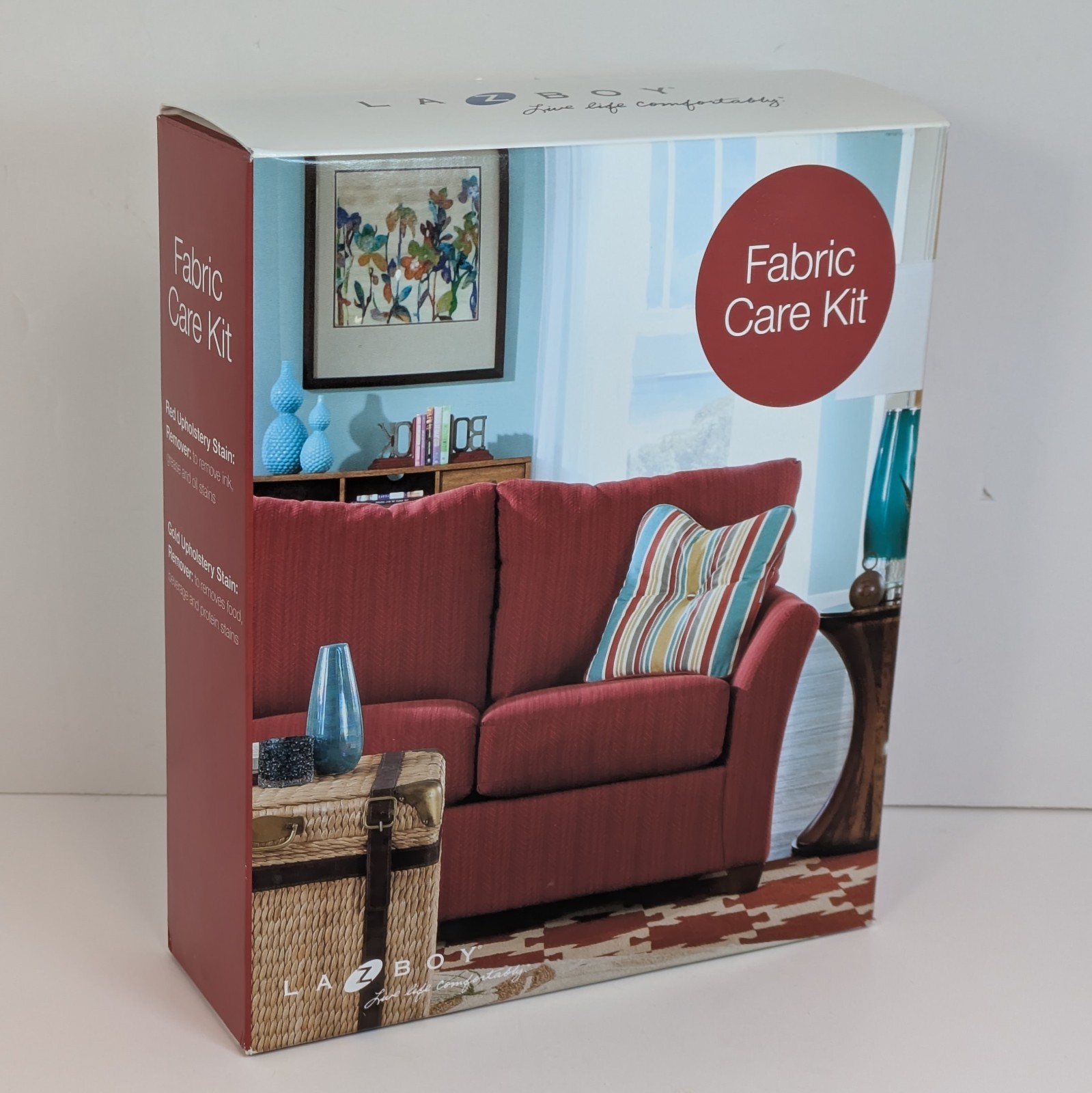LaZBoy Fabric Care Kit Red and Gold Upholstery Stain Remover Spray Lazy Boy NEW