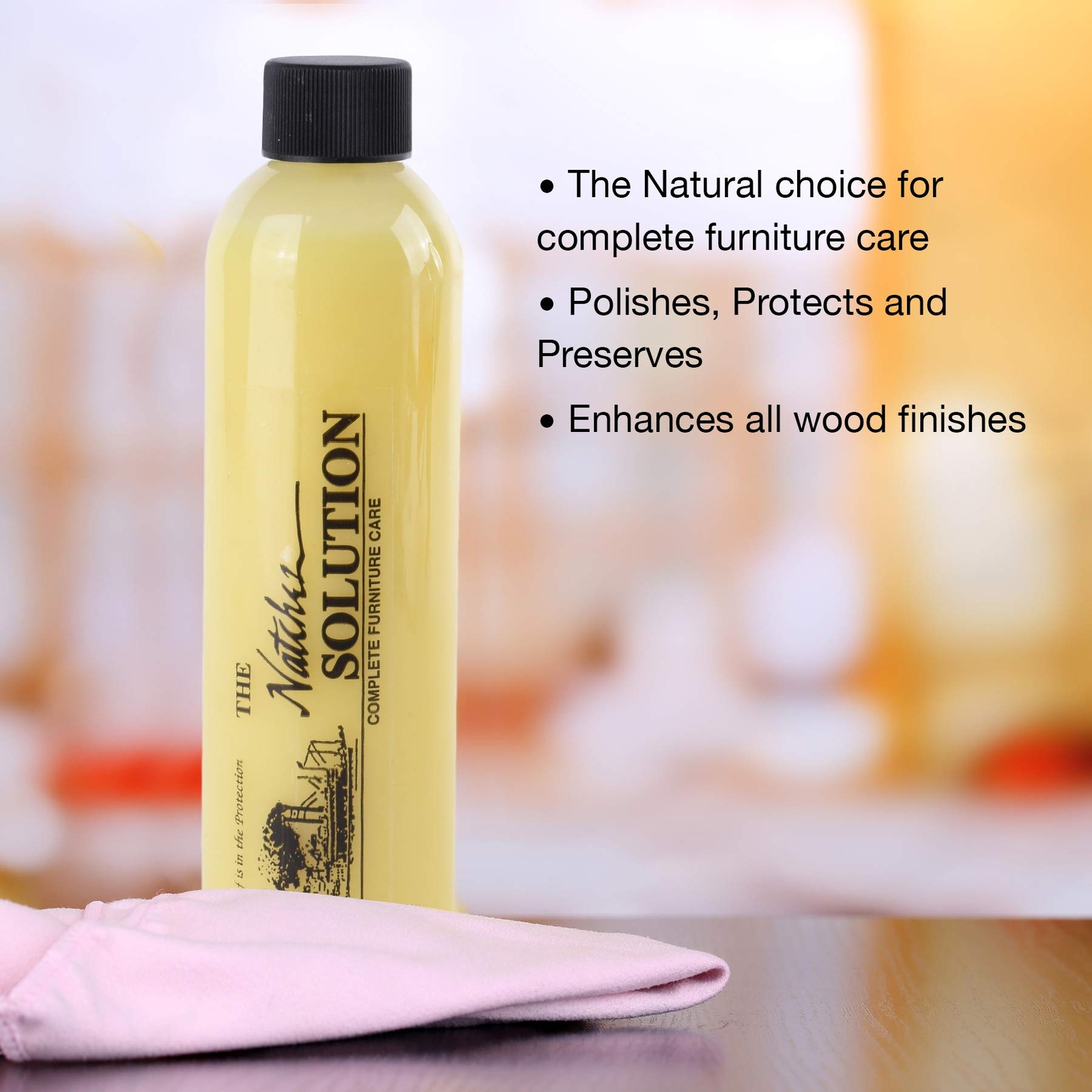 Natural Beeswax Lemon Oil Wood Furniture Polish 8 Oz Hypoallergenic Safe