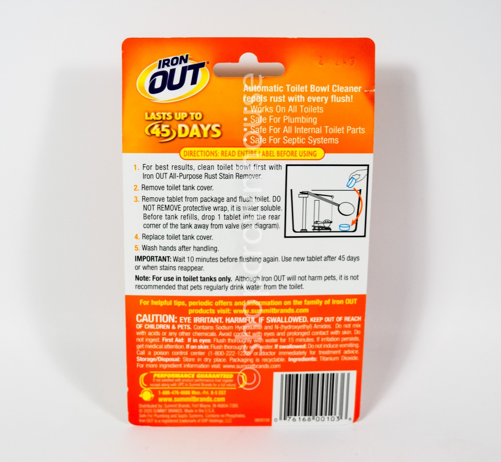 Iron OUT Automatic Toilet Bowl Cleaner Tablets Helps Remove and Prevent Rust