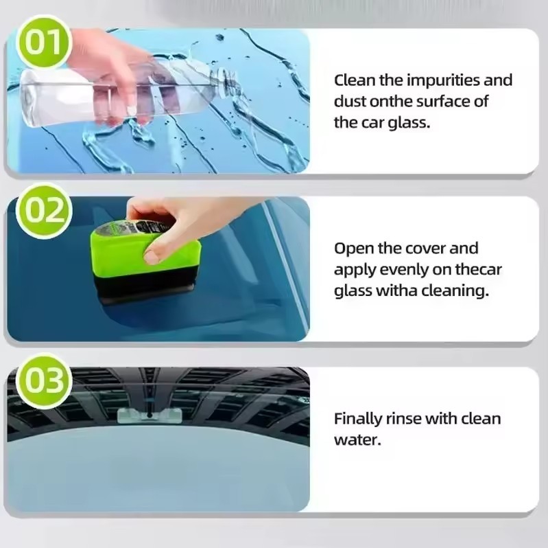 Crystal-Clear Windshields for European Cars: Glass Brush + Oil Film Remover
