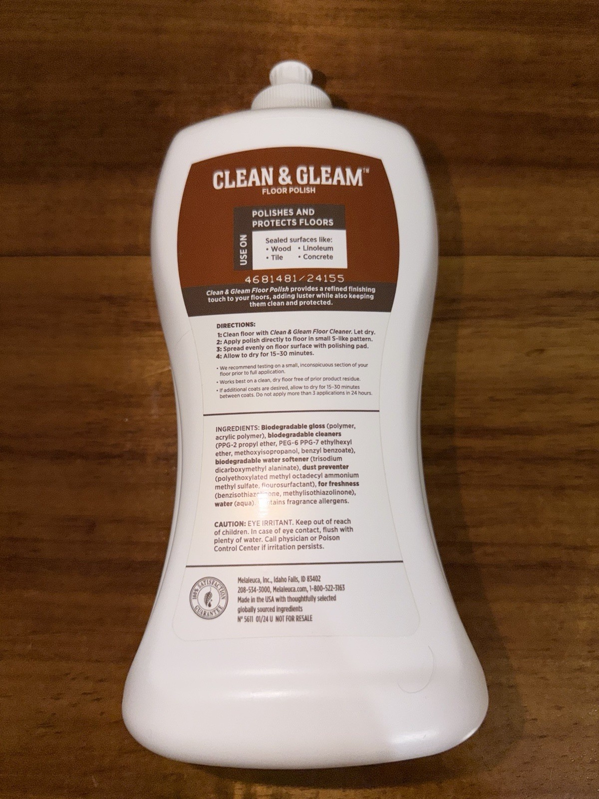 Melaleuca Clean and Gleam Ready to Use Floor Polish SEALED 27 fl oz Ecosense