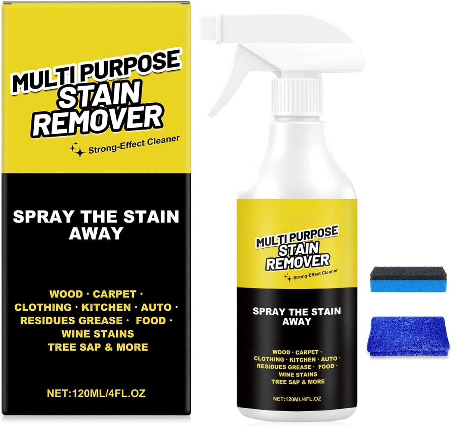 Fragrance-Free Multi-Purpose Stain Remover Spray – 120ml Quick Clean for Indoors