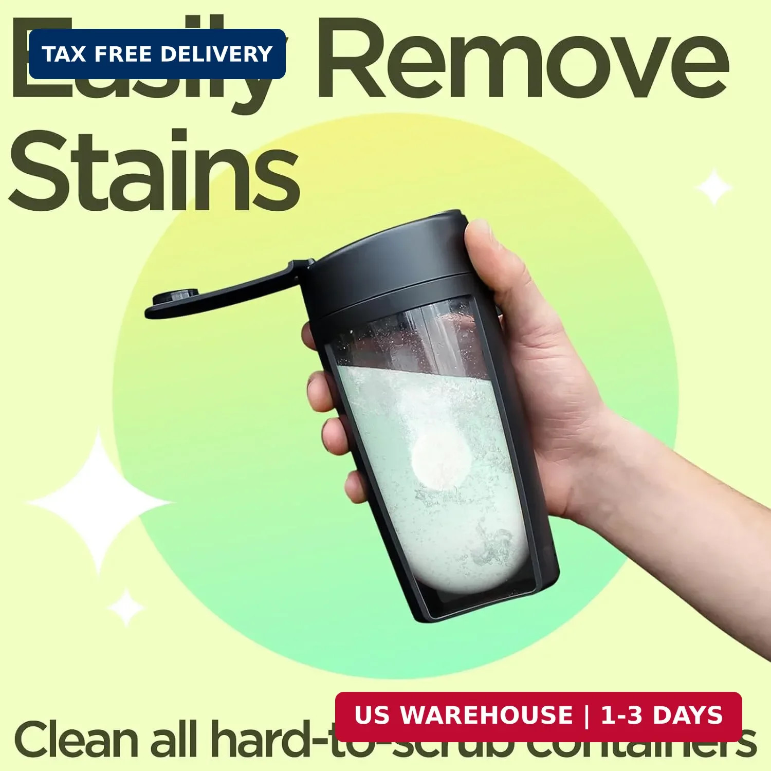 Water Bottle Cleaning Tablets, 18 Pack Bottle Clean Tablet Hydration Bladder Cle