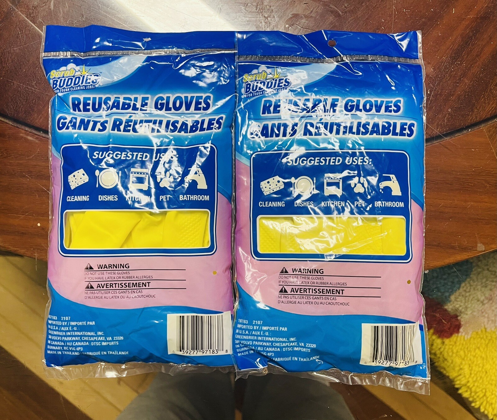 Medium Cleaning Glove Disposable Dishwashing Rubber Latex Reusable Scrub Buddies