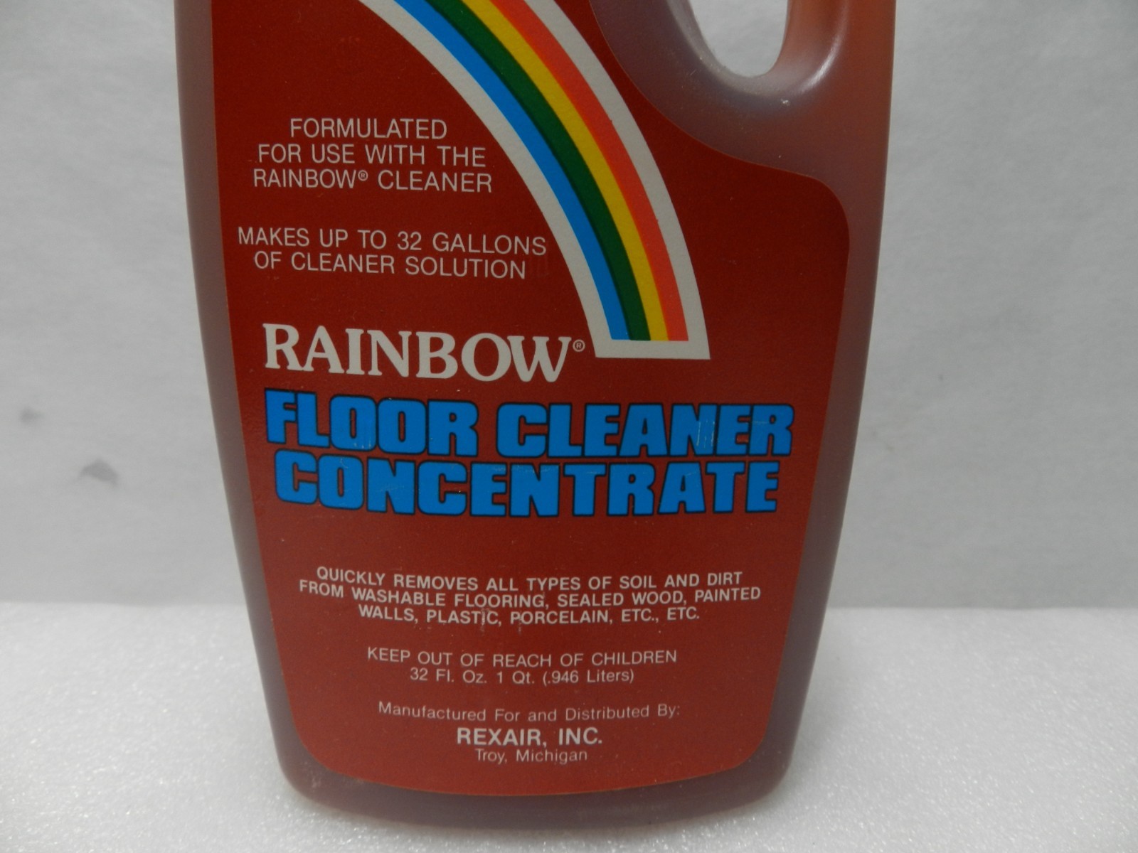 Genuine Rainbow Vacuum Floor Cleaner Concentrate 32 Fl. Oz. SEALED (E17K)