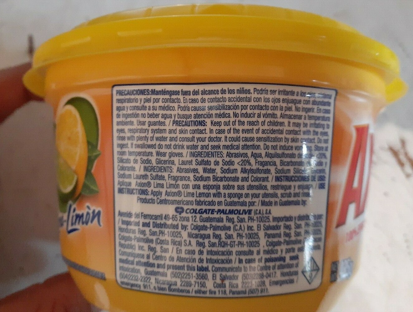 18 AXION GREASE-STRIPPER Lime Lemon Dish Washing Paste Detergent 425 g from Mex