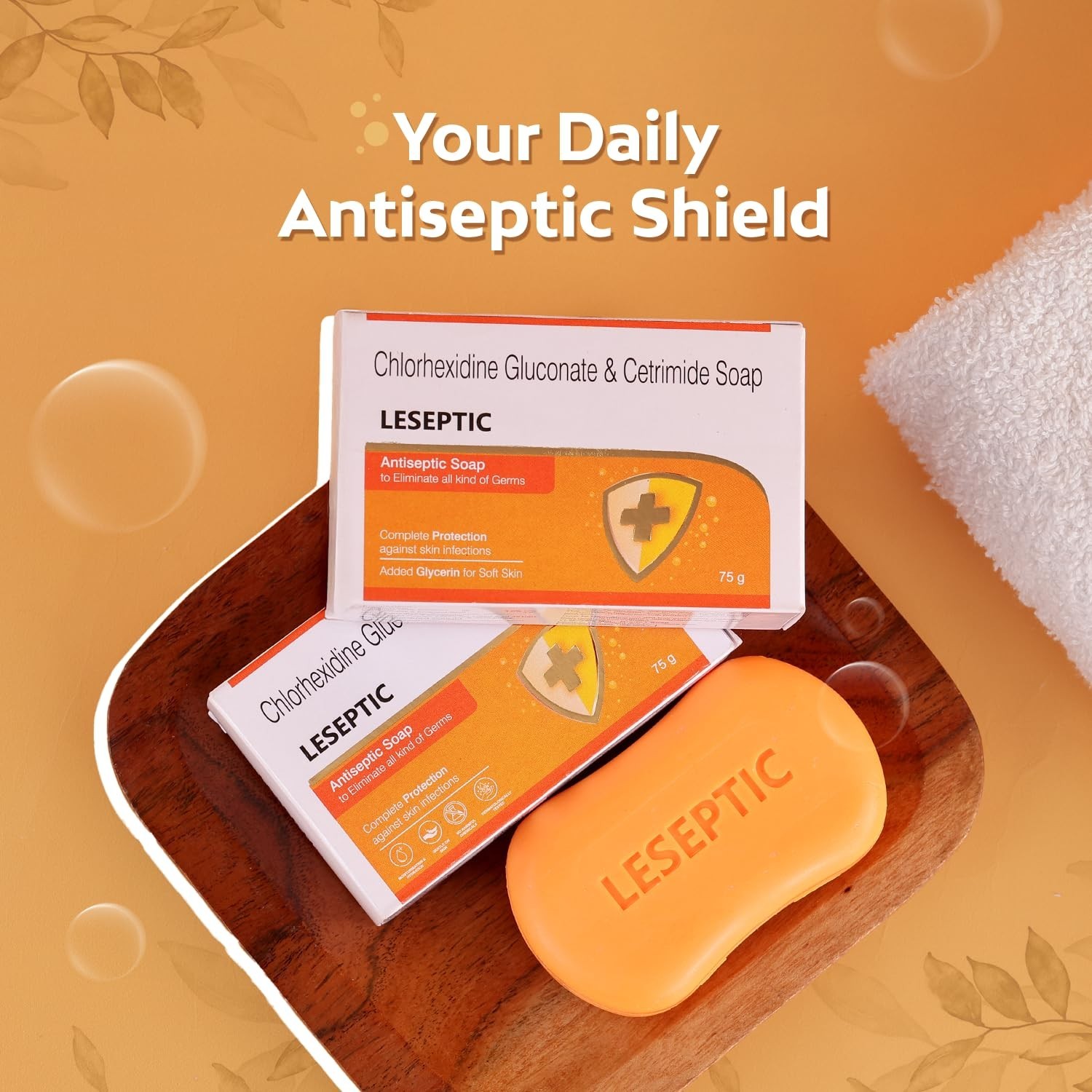 Antiseptic Soap with Glycerine 75g Pack of 4 Daily Hygiene Fast Shipping