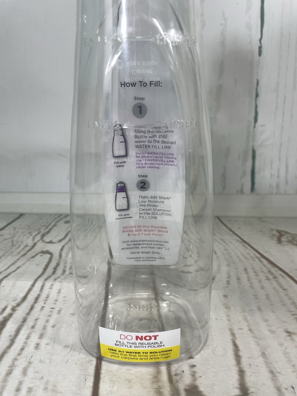Shark Sonic Duo Carpet Hard Floor Cleaning Solution Reusable EMPTY Bottle Purple