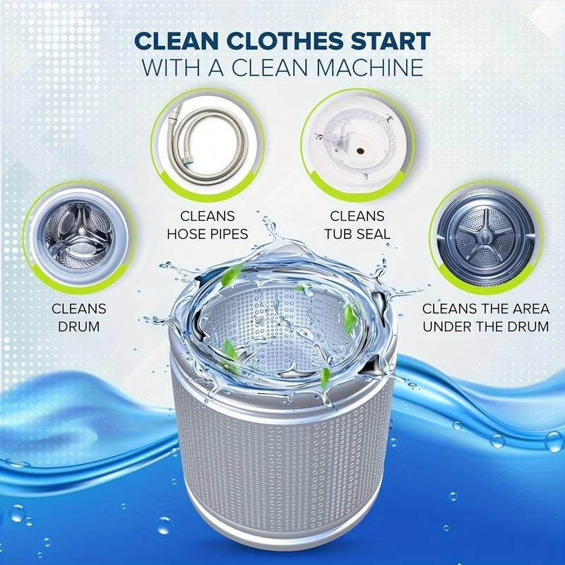 Qyqost Washing Machine Cleaner, Deodorizer, & Descaler 24-Pack – 1 Year Supply