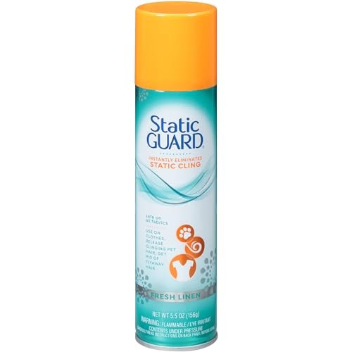 Static Guard Anti-Static Spray Fresh Linen Scent 5.5 oz Fabric Cling Remover