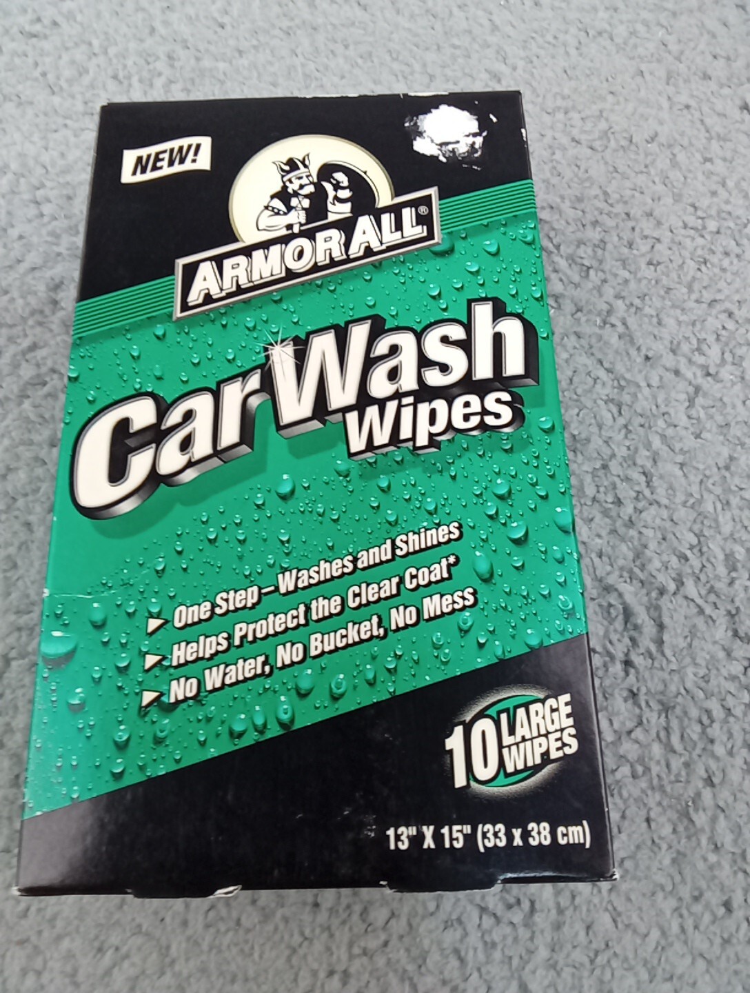 Armor All Car Wash Wipes Armorall 10 L Large wipes Sealed Box Discontinued