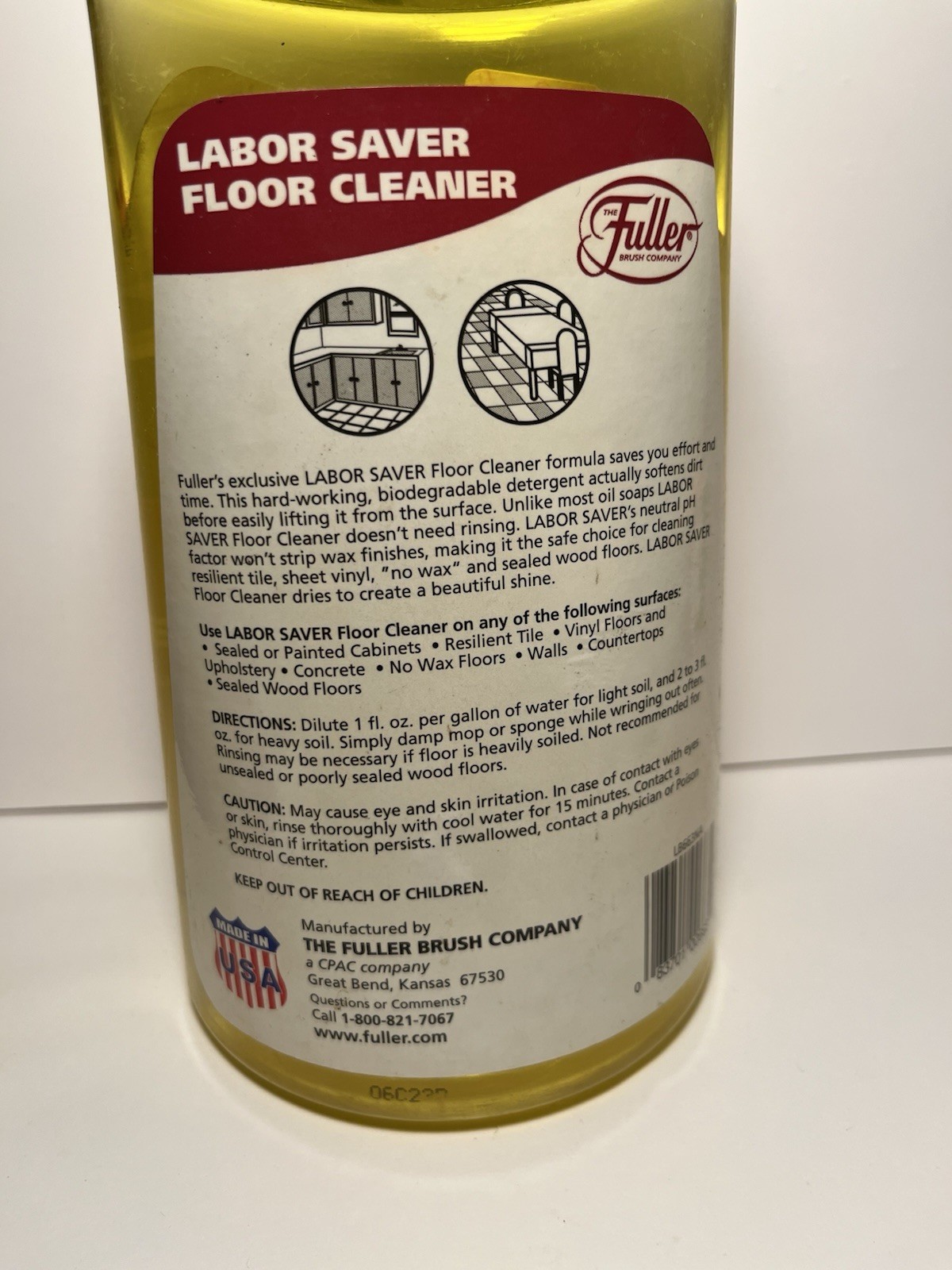 Fuller Brush Company Labor Saver Floor Cleaner No Rinse Lemon Fresh Scent
