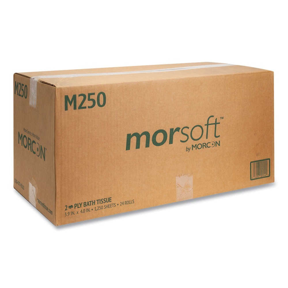 Morcon Paper M250 2-Ply Small Core Bath Tissue – White (1,250/RL, 24-RL/CT) New