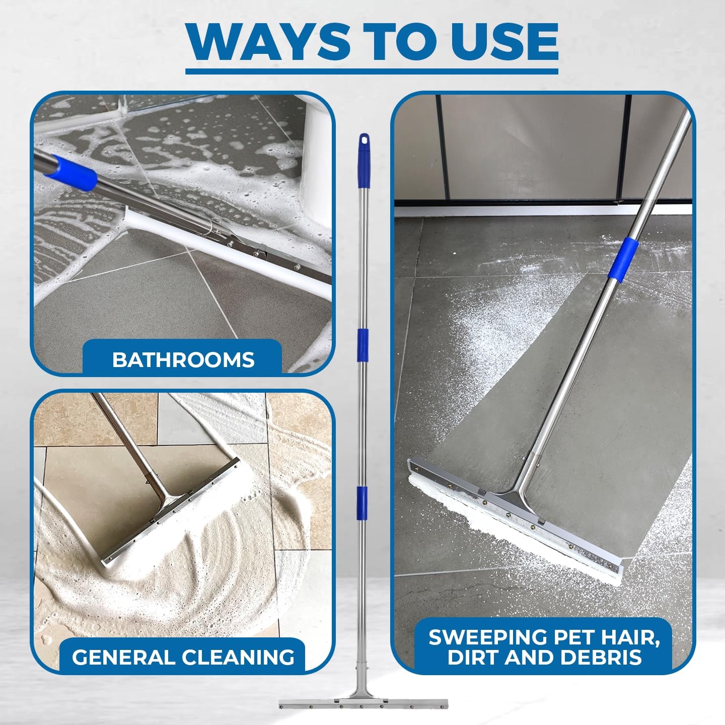 AquaSlide MiniPushPro – 18-Inch Epoxy Squeegee for Shop & Concrete Floors, Ti…