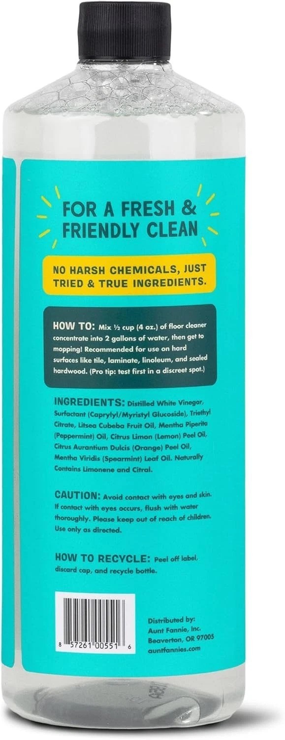 Ultra Concentrated Floor Cleaner Lemon 6pk – Natural Vinegar Wash, Makes 16 Gal