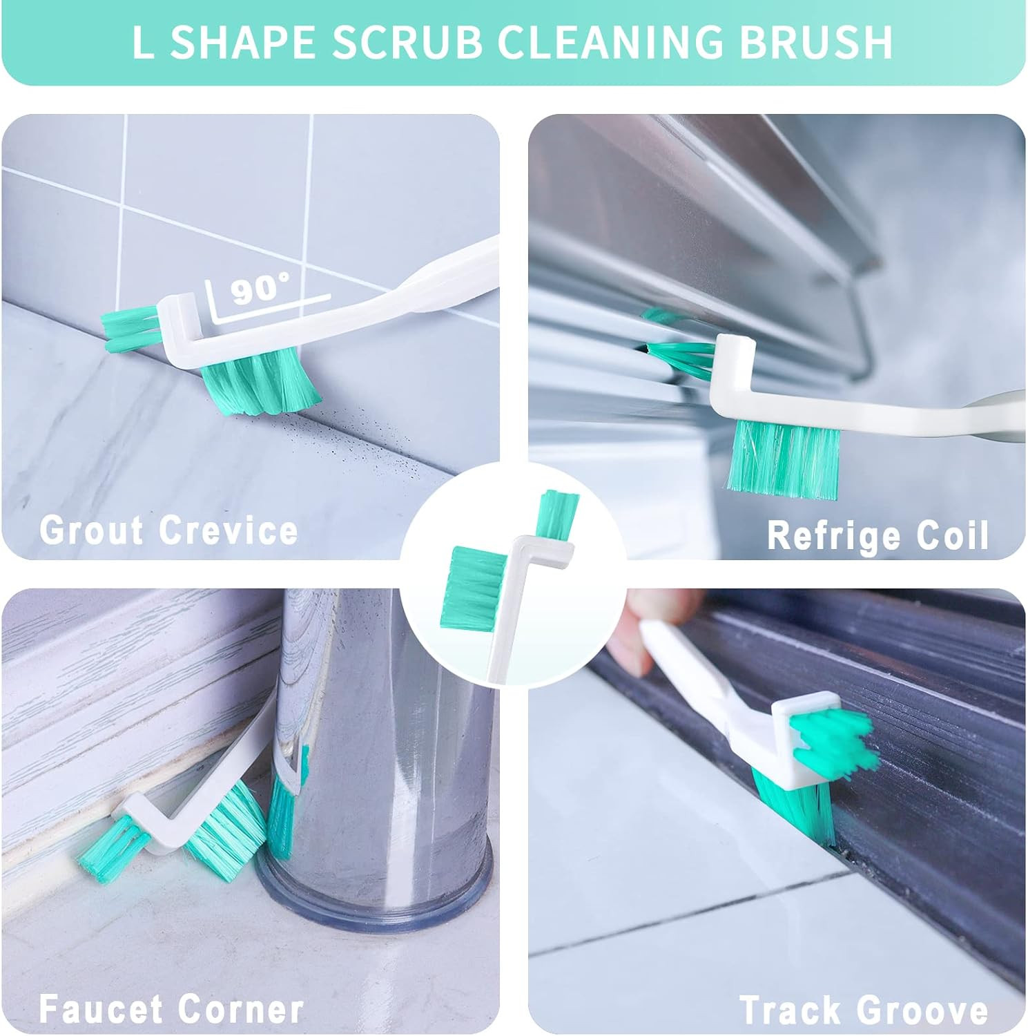 Small Cleaning Brush Tight Spaces, 8Pcs Crevice Cleaning Brushes Tool