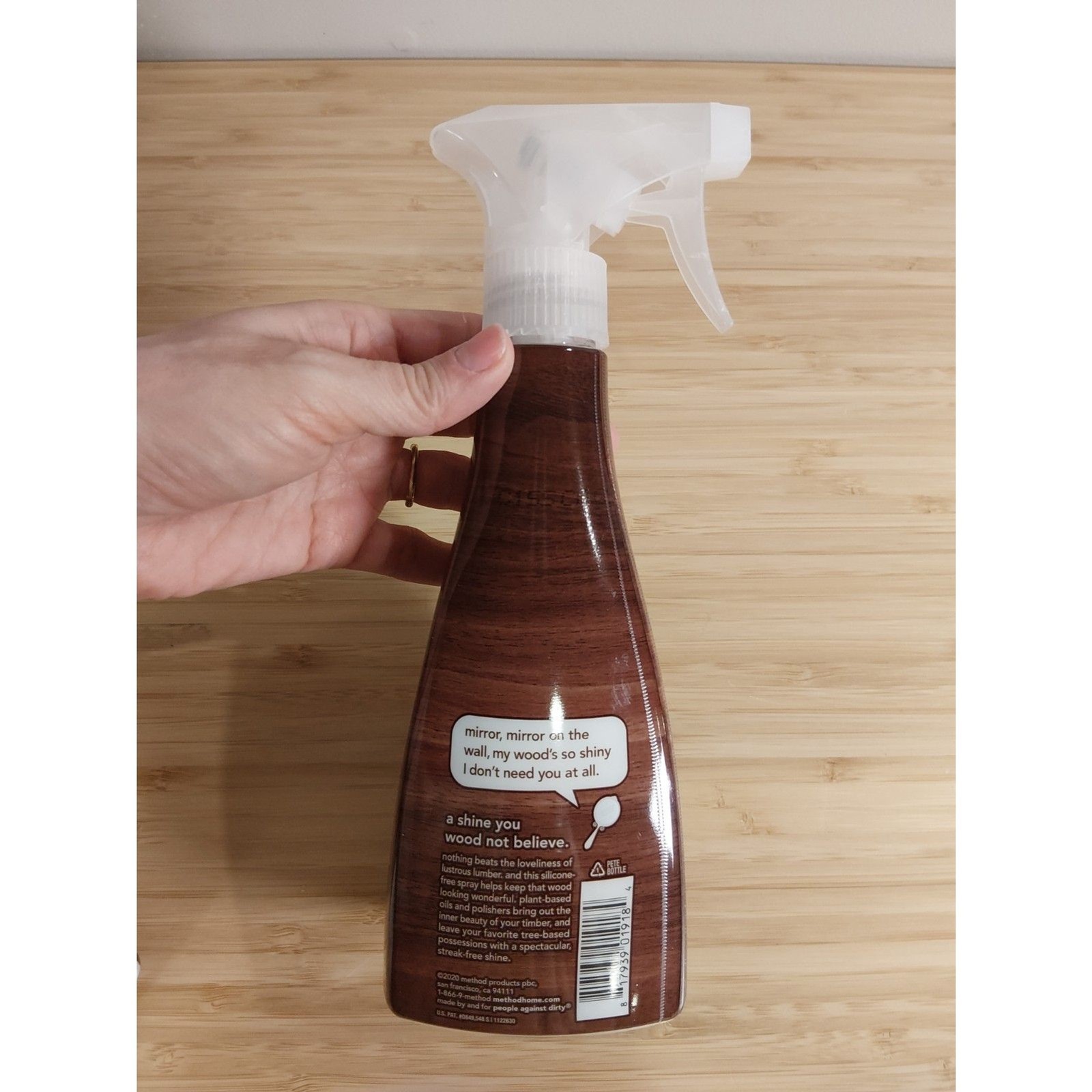 Method wood polish almond scent Plant Based Streak-Free Shine 14 oz
