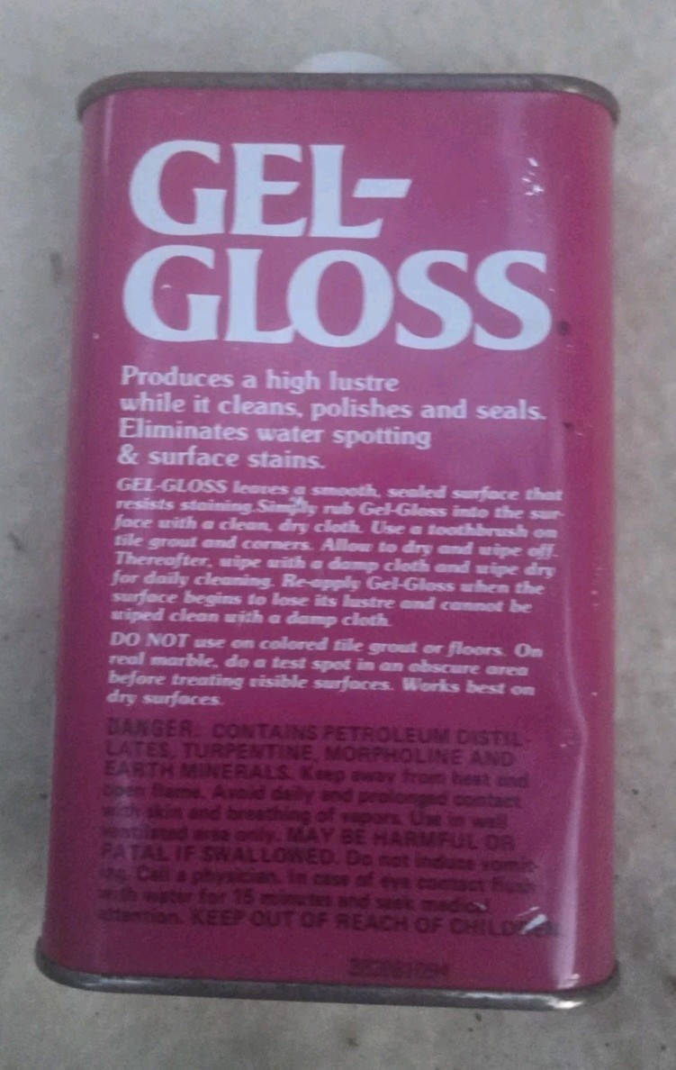 Gel-Gloss One Step Cleaner & Polish 16oz Can For Fiberglass and Marble – Full