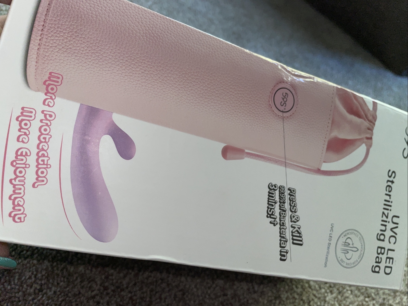 UVC LED STERILIZING BAG 3Min. Kills Bacteria LASH TECH ADULT Toys Cell Phone 59S
