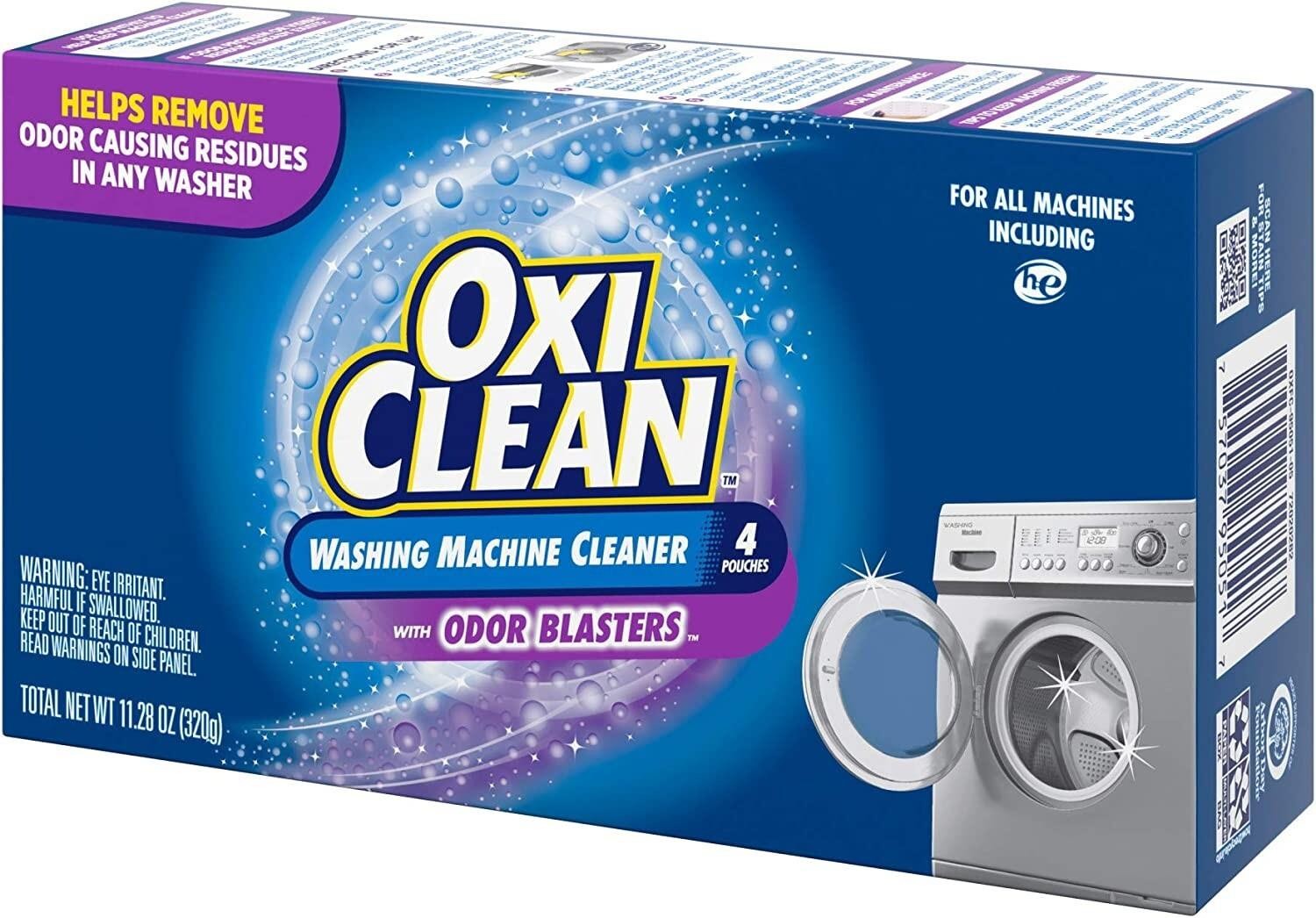 OxiClean Washing Machine Cleaner W/ Odor Blasters All Machines Cleaner, 4 Count