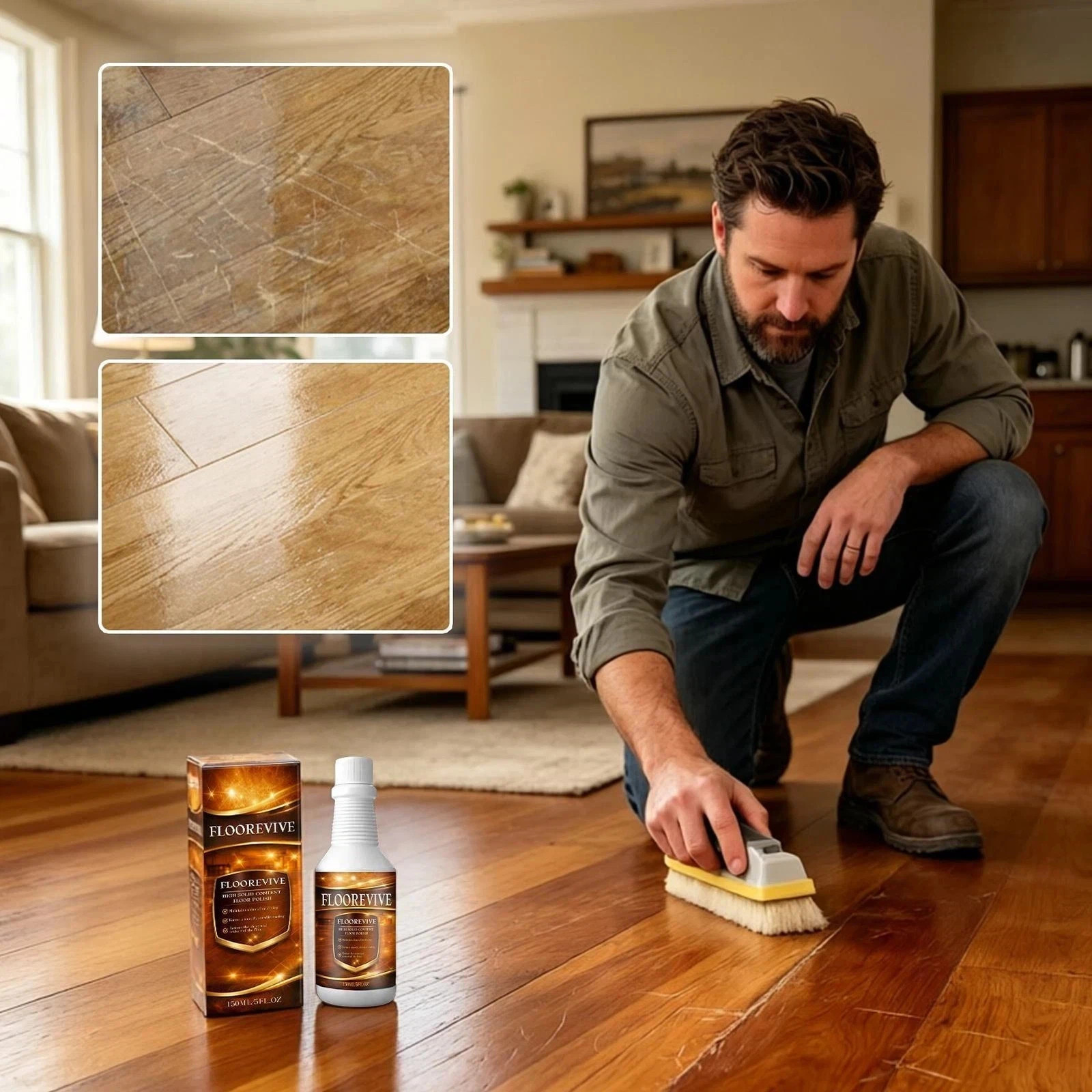 Floorevive Wood Floor Restorer & Polish – Revitalize & Shine (150ml)