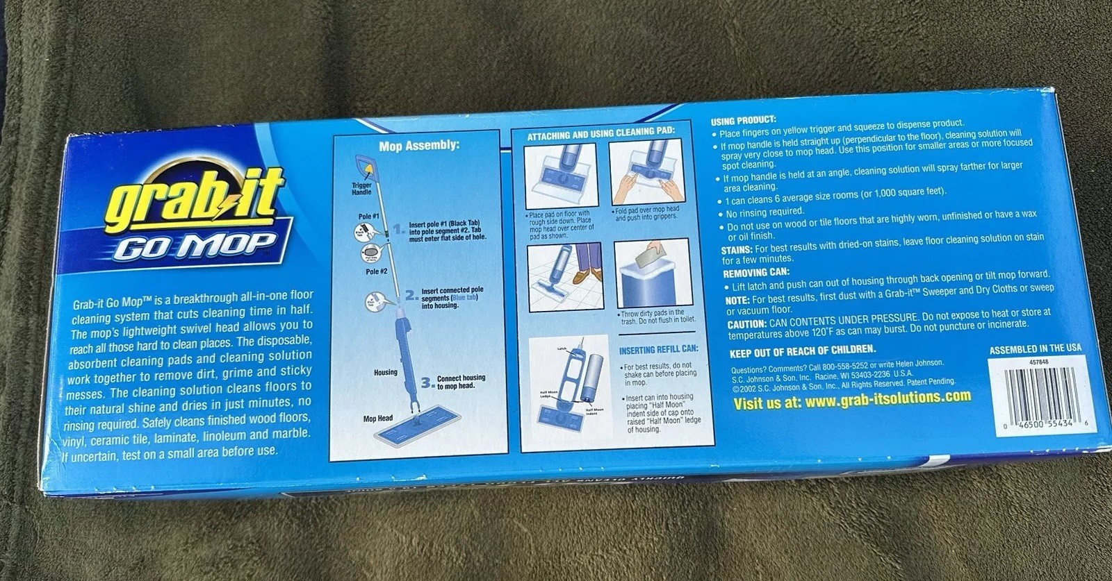 Discontinued GRAB IT GO MOP Mopping Floor Cleaning System Refill Pads