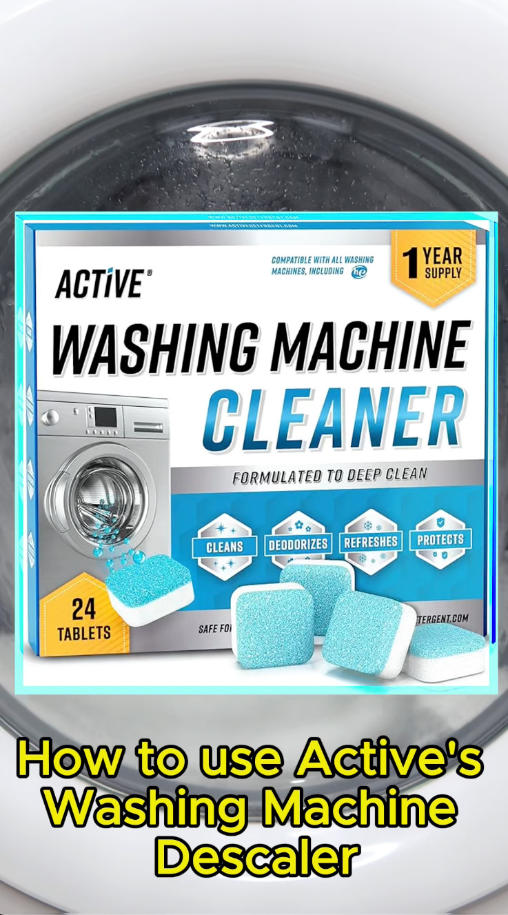 Washing Machine Cleaner Tablets – 24 Pack Descaler for HE & Top Load Washers, Ec