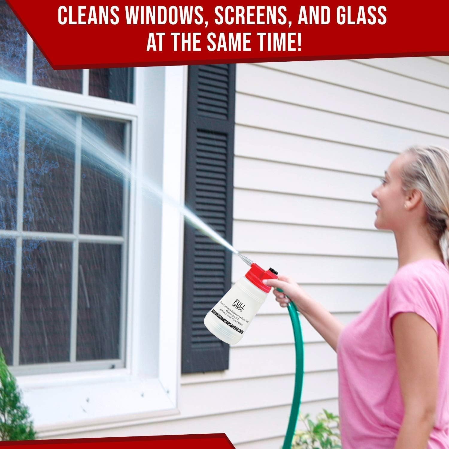 Refill Kit – 1 lb Crystal Exterior Window Cleaner for Glass and Screens, Equi…