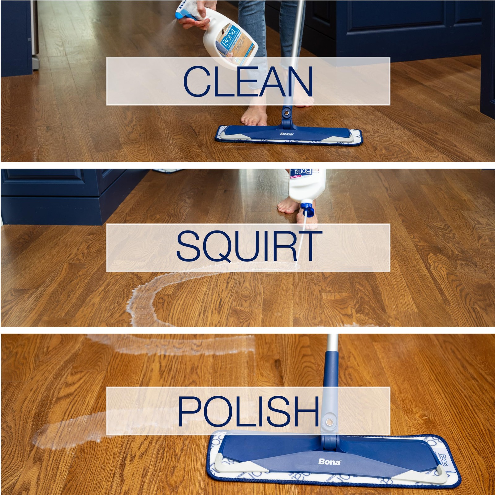 Bona Hardwood Floor Polish – 32 fl oz – High 32 Fl Oz (Pack of 1), Clear