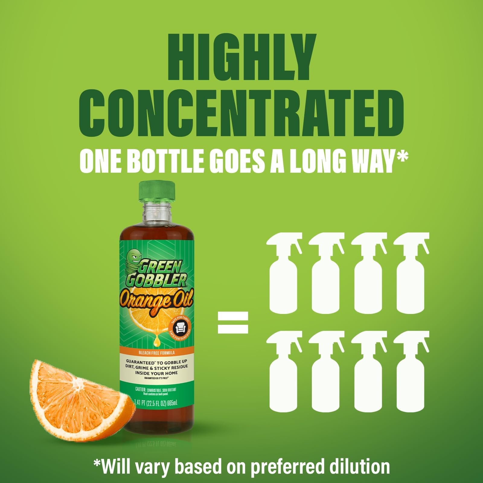 Cold Pressed Orange Oil Concentrate Cleaner – 22.5 oz D-Limonene, Multi-Purpose