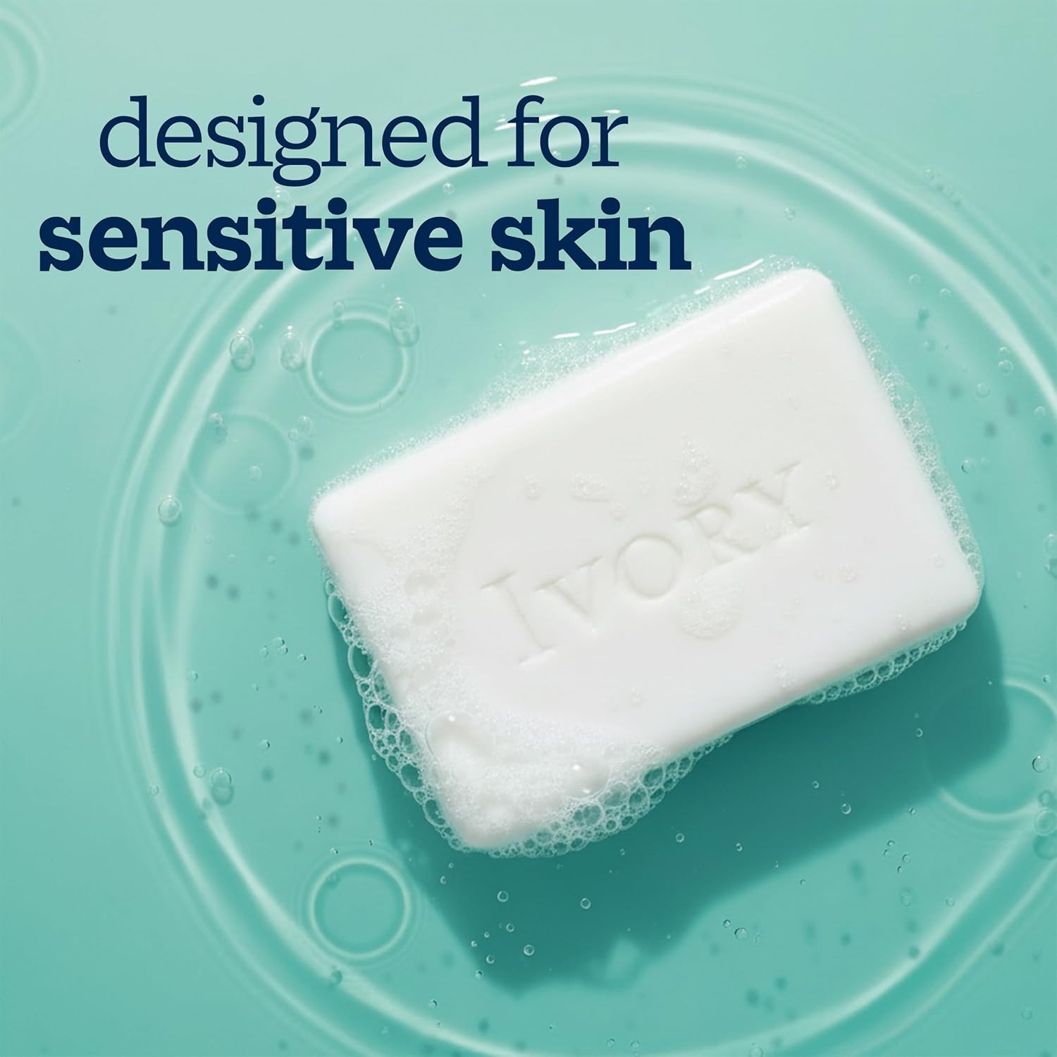 Sensitive Bar Soap, Designed for Whole Family, Fragrance Free, 99.44% Pure