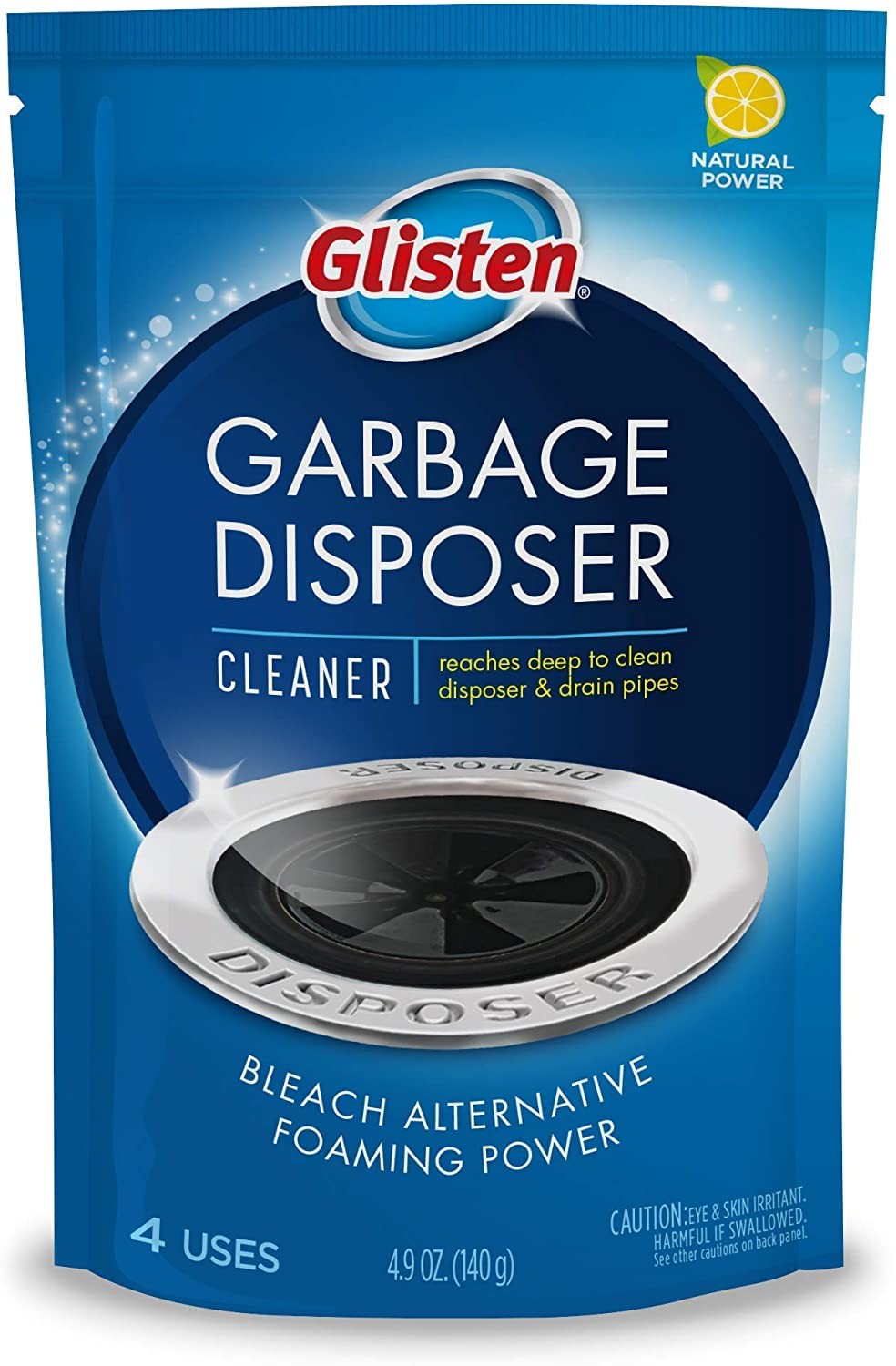 Glisten Garbage Disposer Cleaner Foaming Powder, 4 Uses