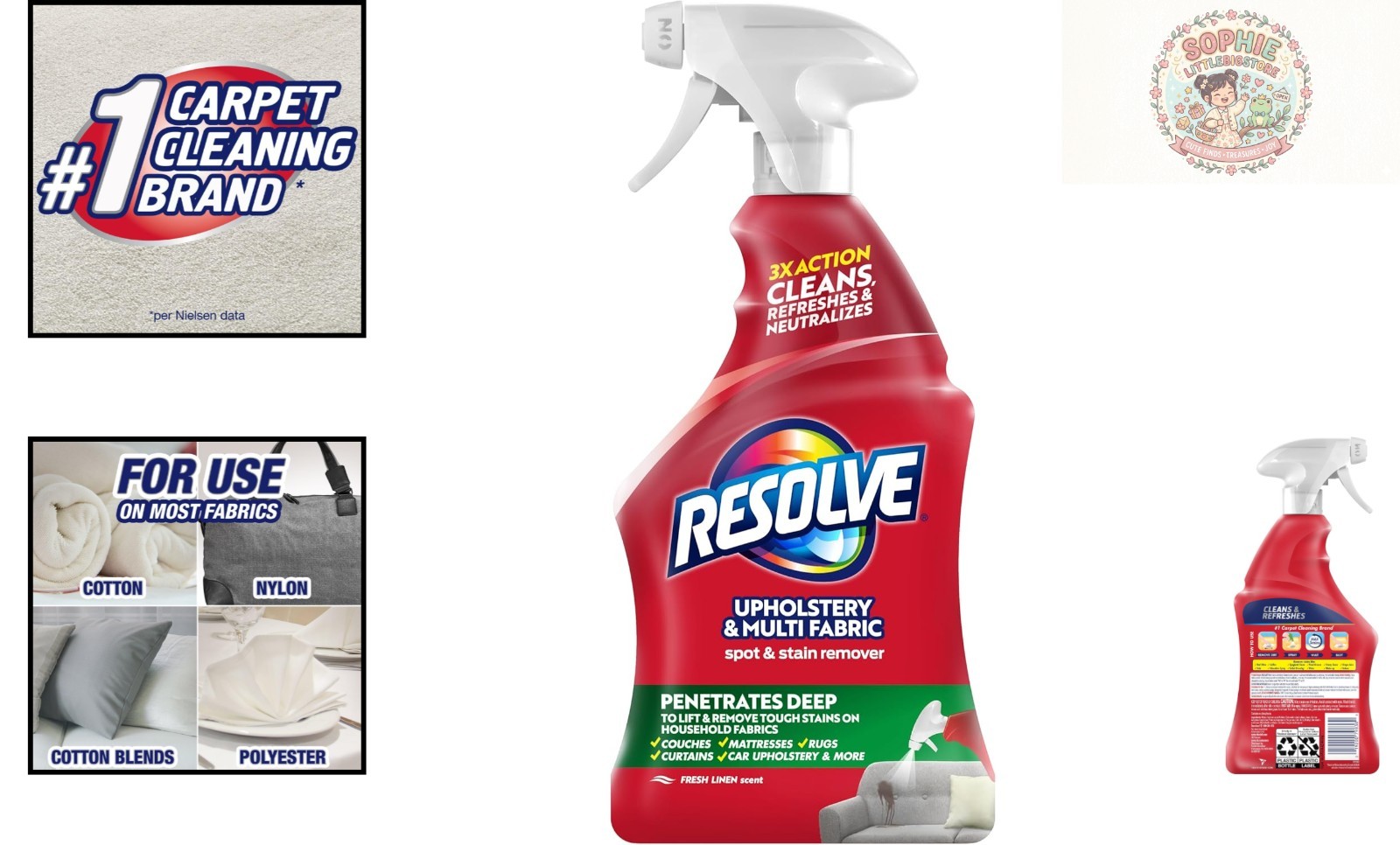 Unscented Multi-Fabric Cleaner – 22 fl oz Spray for Deep Upholstery Cleaning