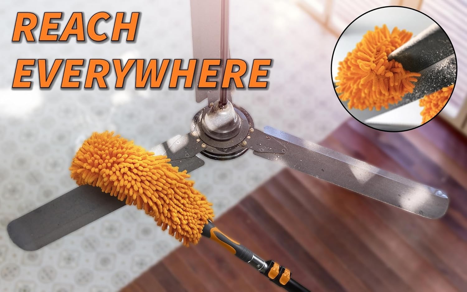 20 Foot High Duster Kit with 4-12 ft Extension Pole High Ceiling Duster C…