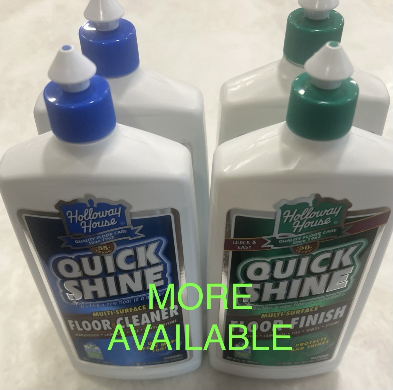 Holloway House Quick Shine Combo Pack 1 Floor Cleaner 1 Floor Finish 27oz Each