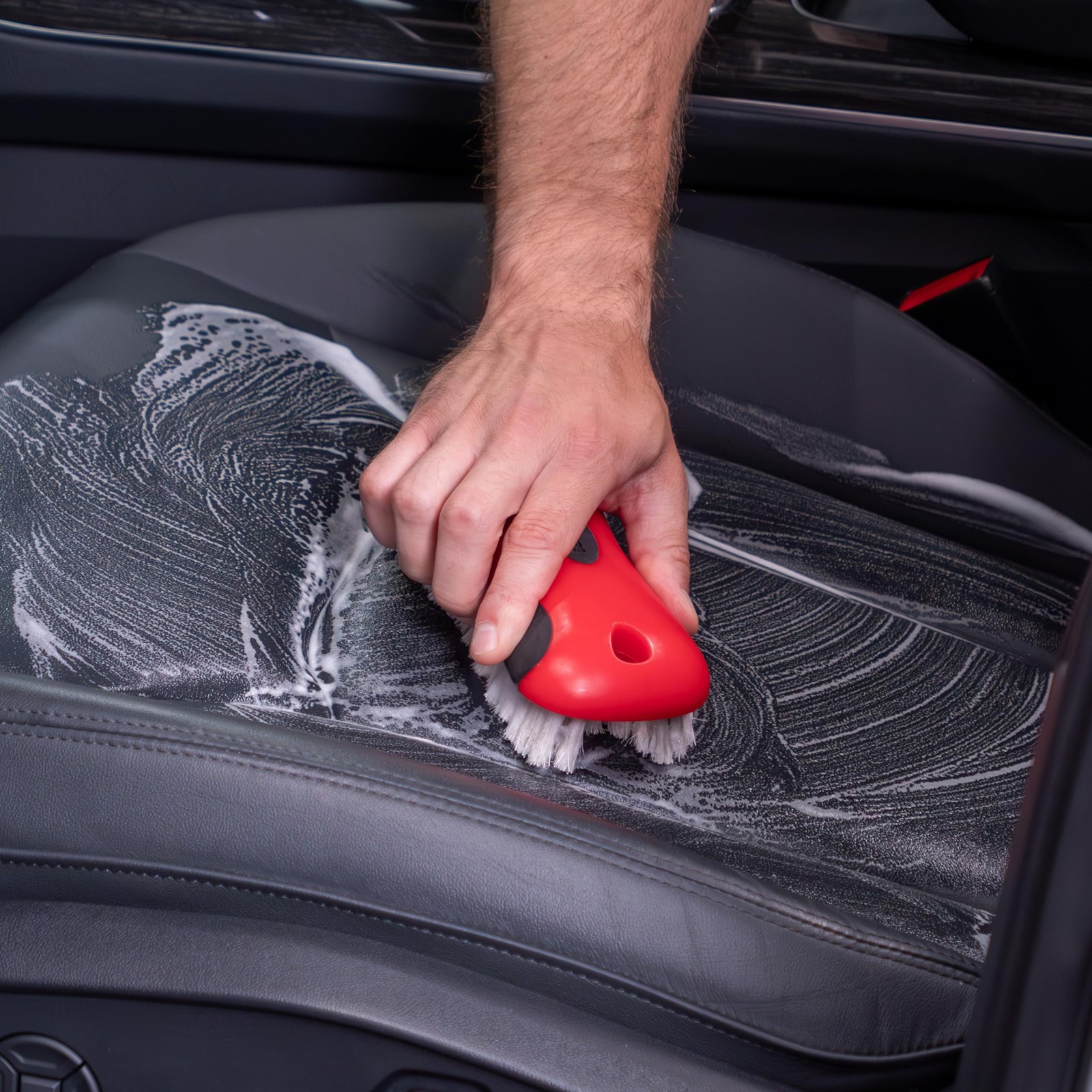 Soft Bristle Car Cleaning Brush for Leather, Upholstery, Home, and Couch