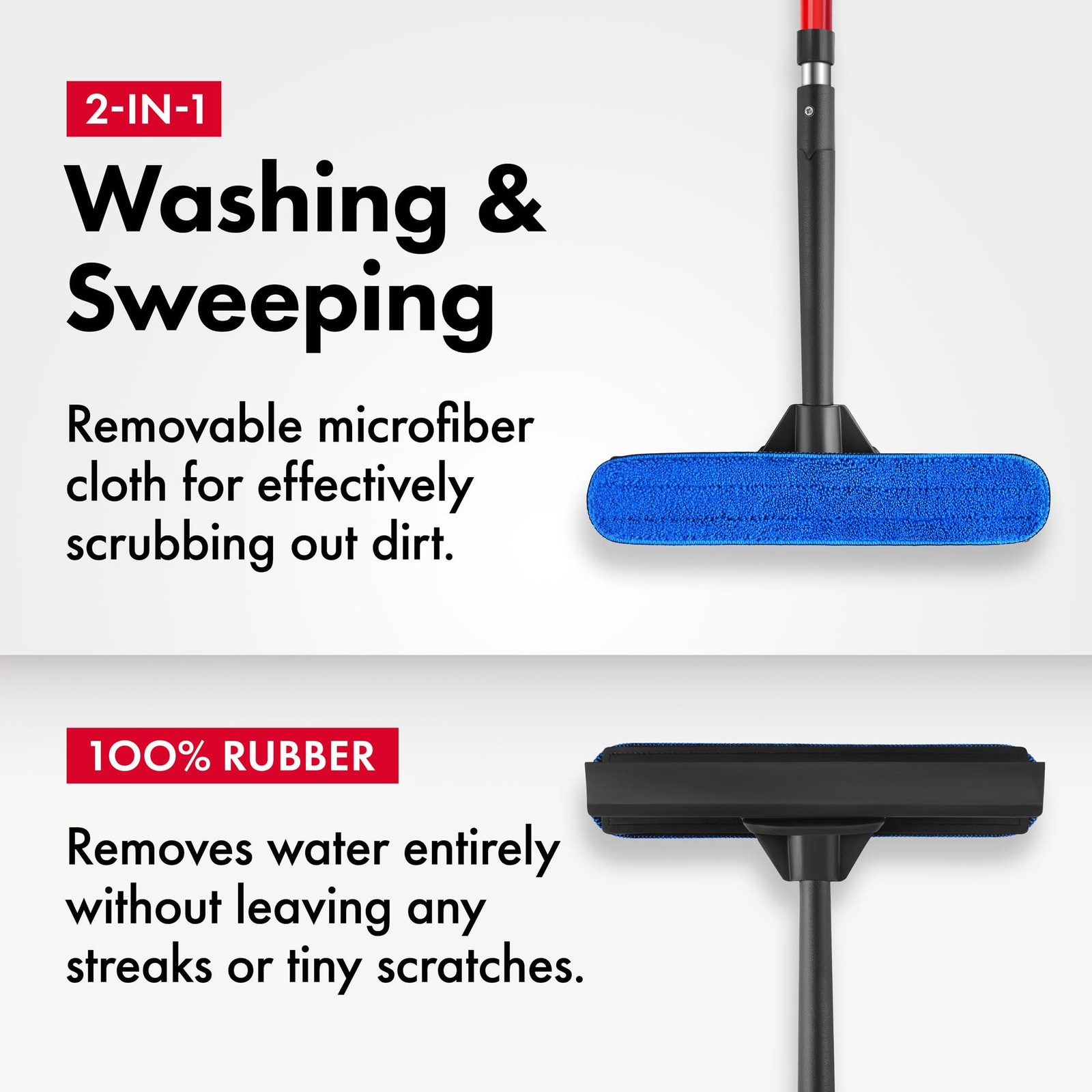 Tyroler 2-in-1 High Window Cleaner Tool with 4.5 to 7.5 ft Extendable Handle …