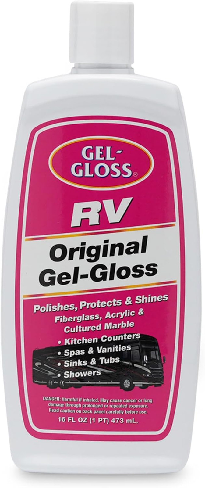 RV Fiberglass Polish Protector 16 oz Carnauba Wax Removes Water Spots Oxidation