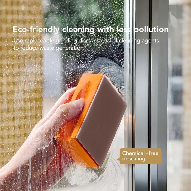 Limescale Eraser for Glass, Professional Hard Water Stain Remover Tool for Wi…