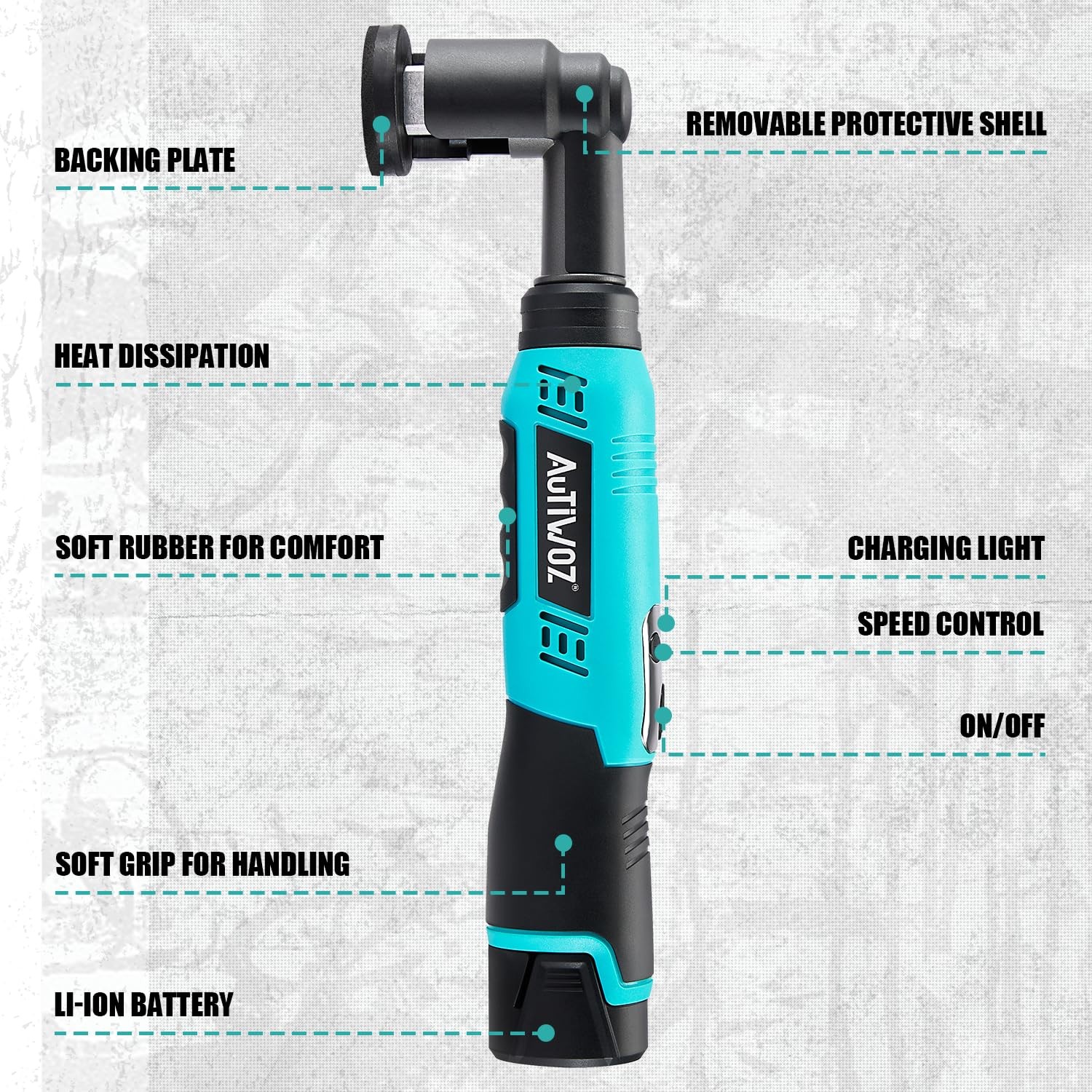 WS01 Cordless Mini Buffer Polisher, 1/2/3 Inch Micro Buffer Polisher, 6 Speed…