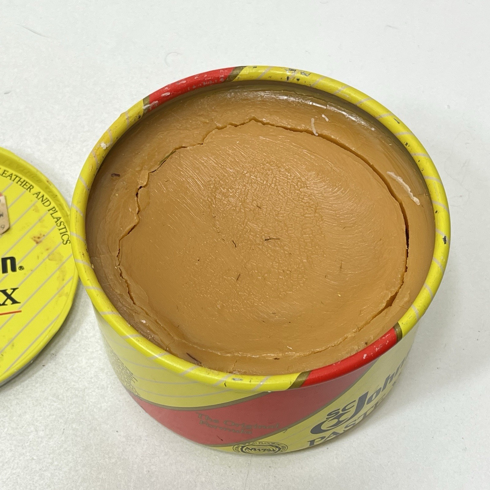 SC Johnson Paste Wax 16 oz Tin Can Original Formula 1988 Metal Wood Leather 95%