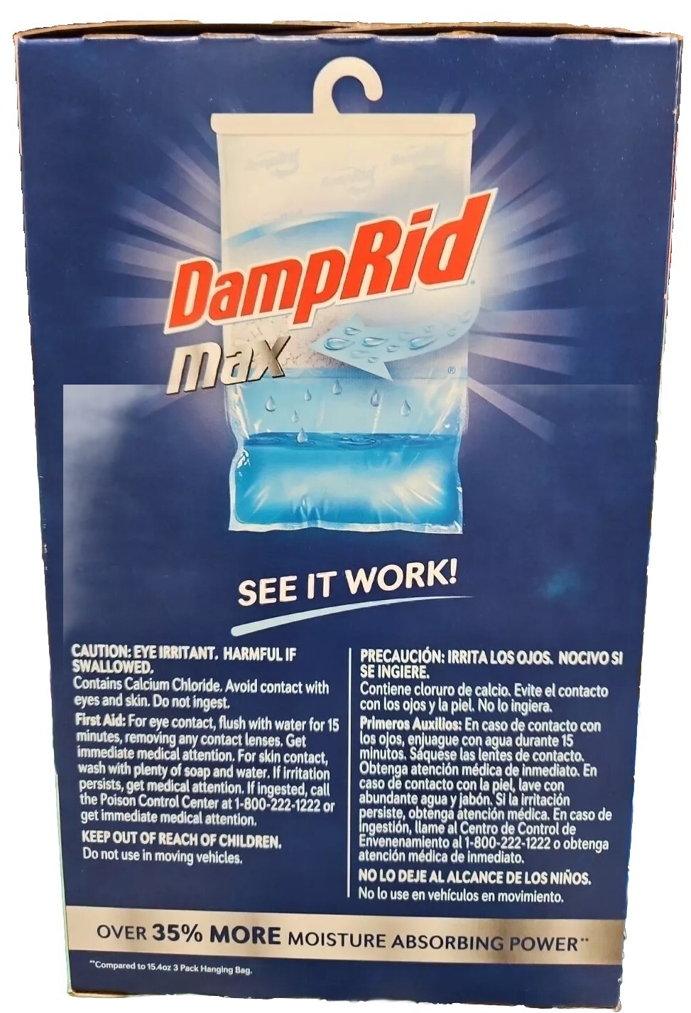 DampRid Max Moisture Absorber Fresh Scent Hanging Bag 4 pk-1lb.
