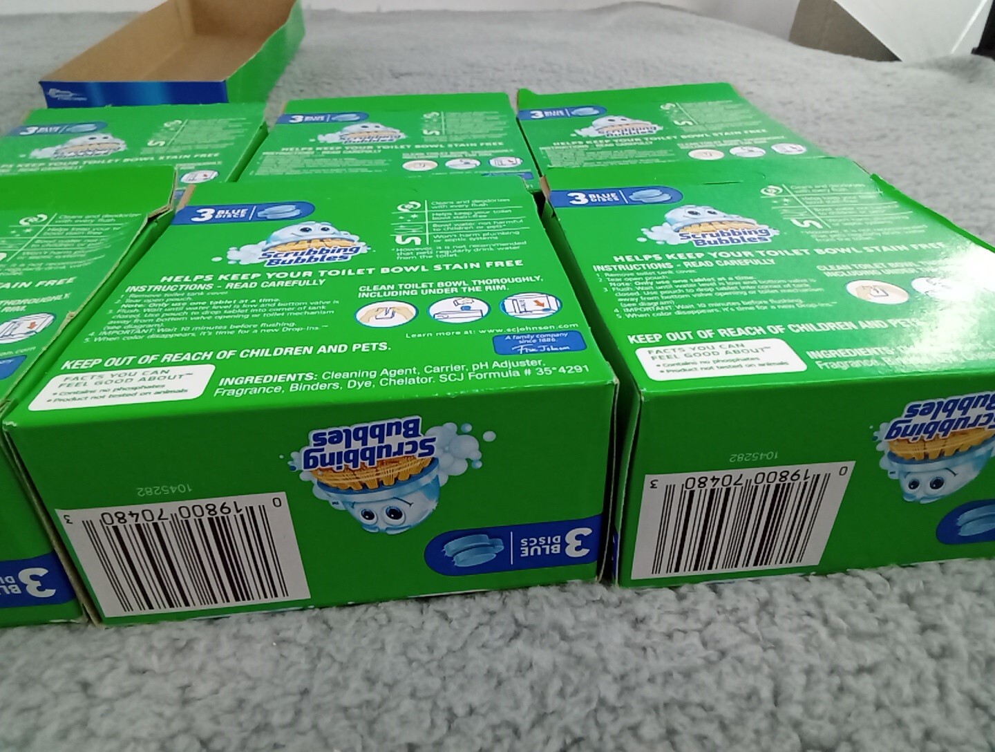 18 Scrubbing Bubbles Vanish Blue Drop In Tablets For Toilet Bowls (6)-3 Ct Boxes