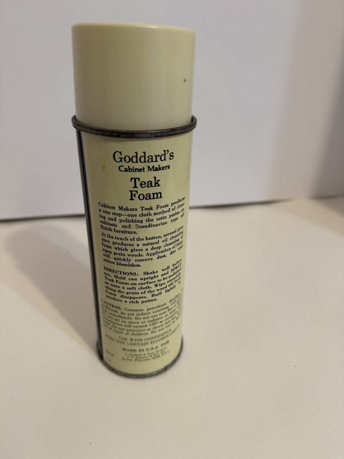 Goddards Teak Foam Cleaner Vintage Cabinet Makers 10 Oz