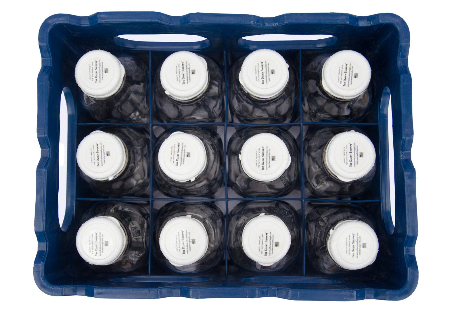 Plastic Crate for Glass Milk Bottles / Commercial Duty