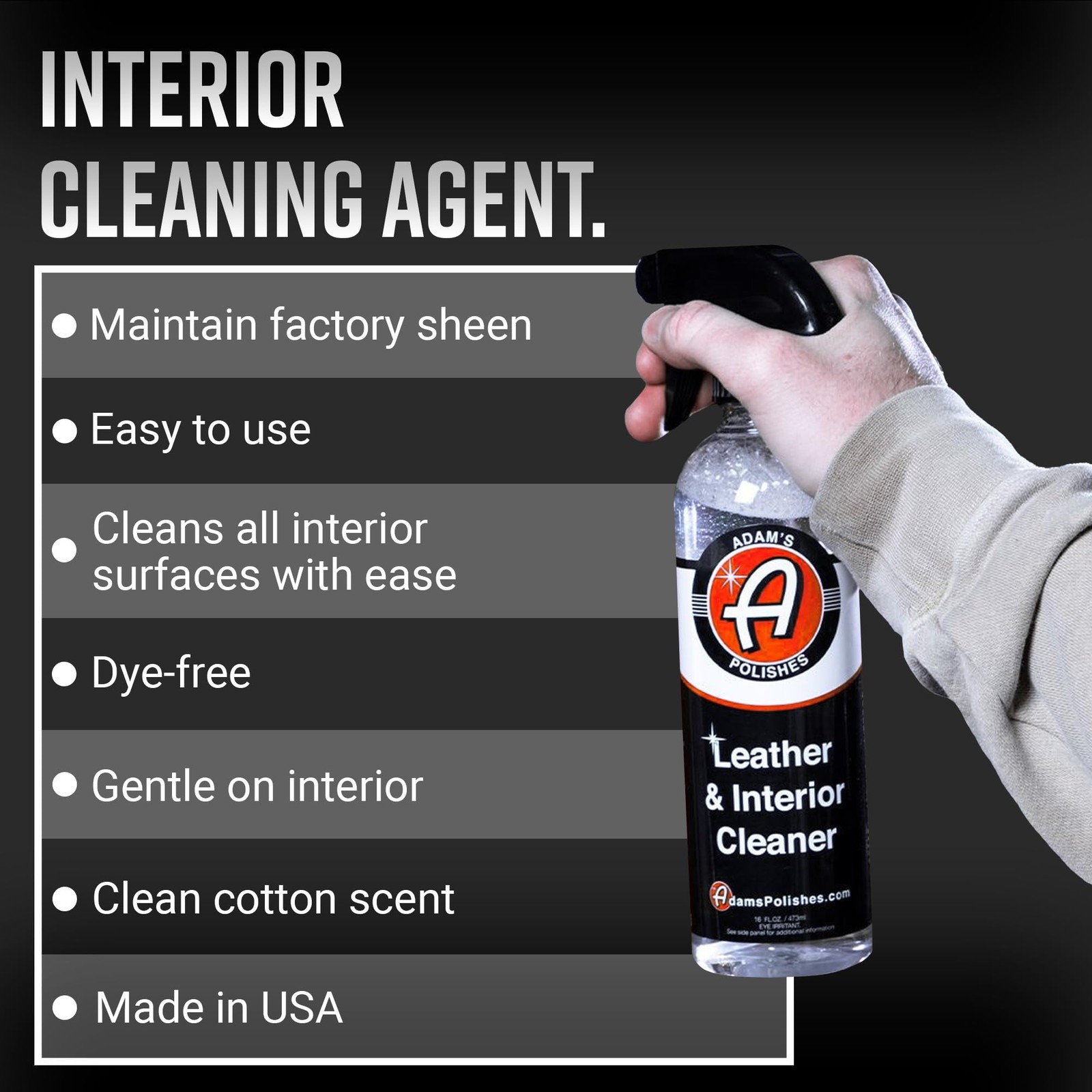 Leather & Interior Cleaner 128 fl. oz. 1 Gallon Car Upholstery Detailing