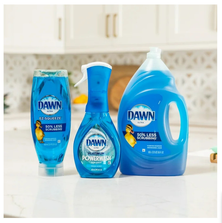 4 PACK Dawn Ultra Dish Soap Liquid, Dishwashing Liquid, Grease Removal, 70oz