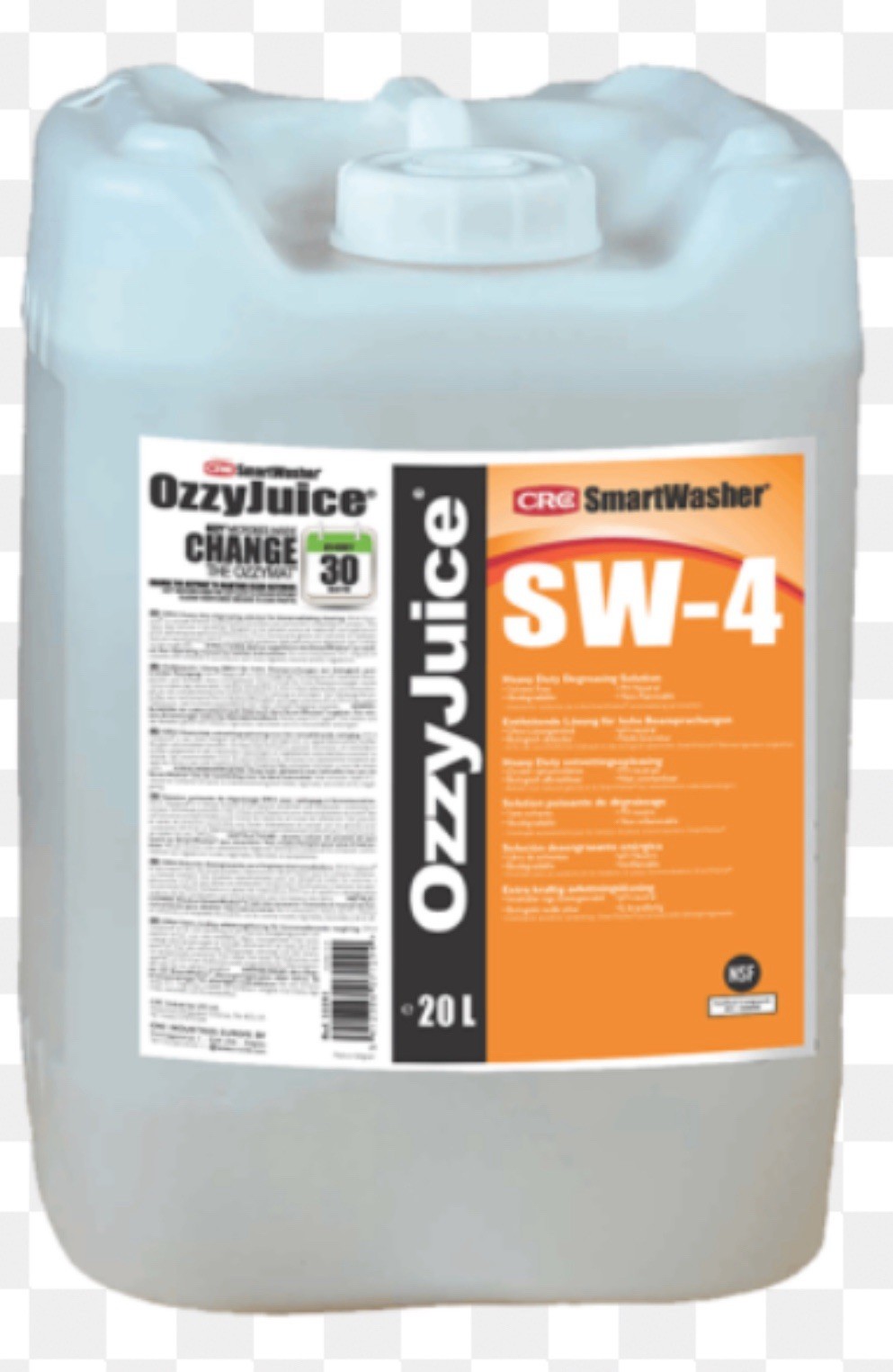 14148 SmartWasher OzzyJuice SW-4 Heavy-Duty Degreasing Solution – 5 Gallon